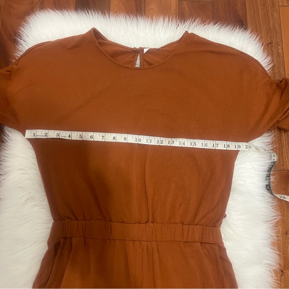 Cuyana Rust Orange Long Sleeve Jumpsuit - Picture 13 of 14